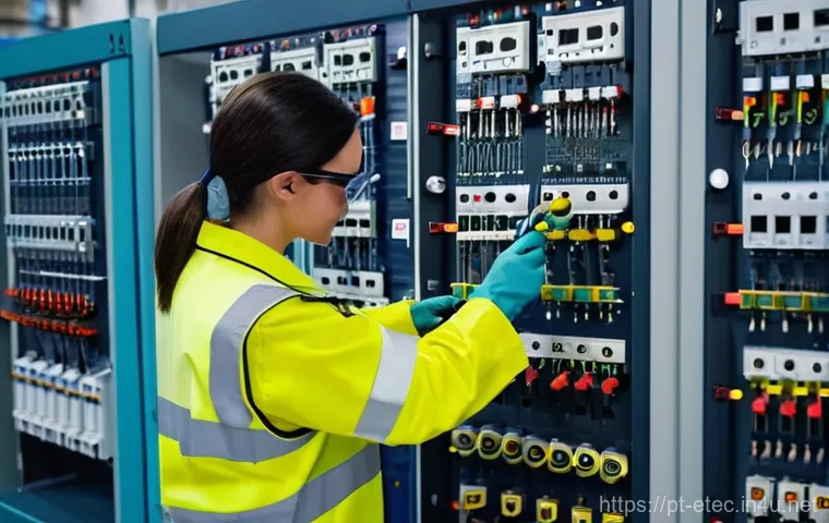 전자기술사 실기시험의 합격률을 높이는 법 - **Prompt: "A focused young adult electrotechnical student, wearing a neat polo shirt and safety glas...