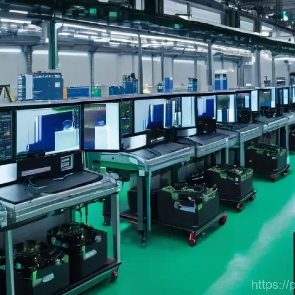 전자기술사와 자동화 설비 관리 경험 - 0 factory floor in Brazil. Collaborative robots (cobots) are seen working seamlessly alongside human...