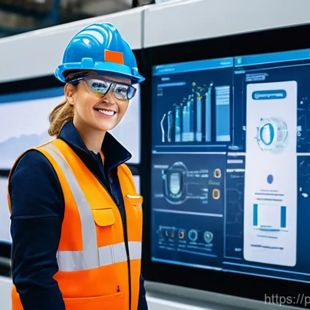 전자기술사와 자격증 취득 후 기술 리더십 개발 - **Electrotechnical Leadership in a Smart Factory:**
A mid-shot of a confident, diverse male or f...