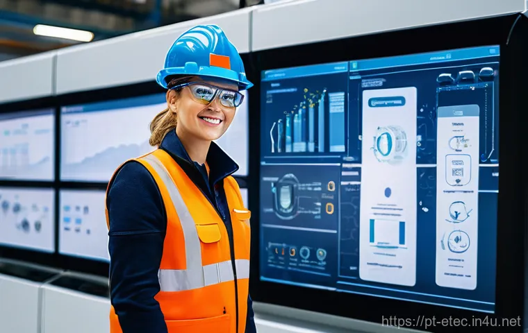 전자기술사와 자격증 취득 후 기술 리더십 개발 - **Electrotechnical Leadership in a Smart Factory:**
    A mid-shot of a confident, diverse male or f...