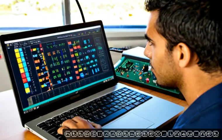 Home 17 전자기술사와 관련된 프로그래밍 언어 - Photorealistic Brazilian electronics engineer programming a microcontroller at a clean modern workbe...
